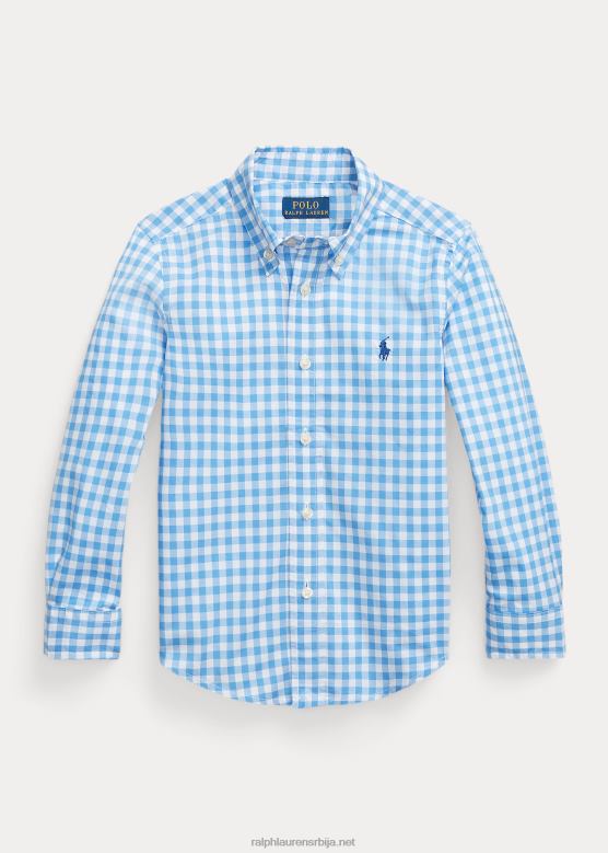 клинци Ralph Lauren кошуља од гингхам памука V2V446424 плаво бели