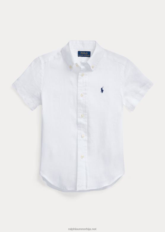 клинци Ralph Lauren ланена кошуља кратких рукава V2V446453 невпорт морнарица