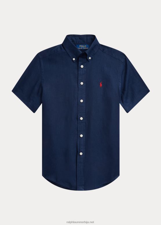 клинци Ralph Lauren ланена кошуља кратких рукава V2V446589 невпорт морнарица