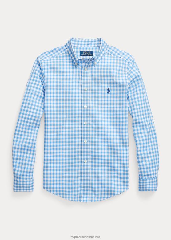 клинци Ralph Lauren кошуља од гингхам памука V2V446598 плаво бели