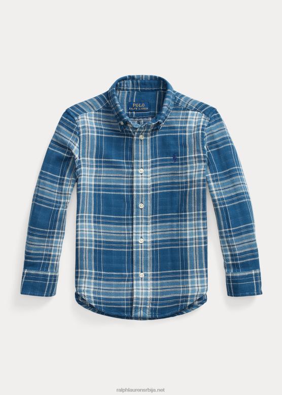 клинци Ralph Lauren карирана дволична памучна кошуља V2V449904 плава/плава мулти