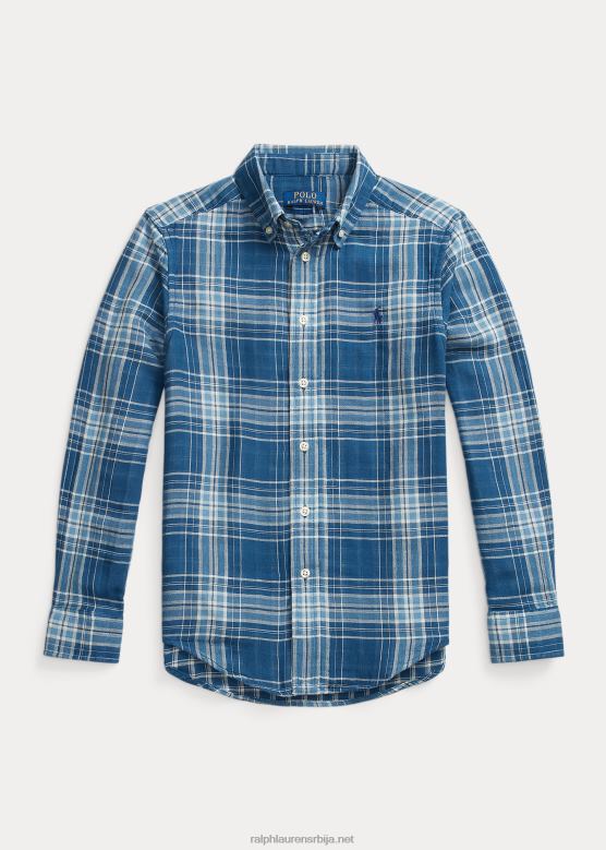 клинци Ralph Lauren карирана дволична памучна кошуља V2V449927 плава/плава мулти