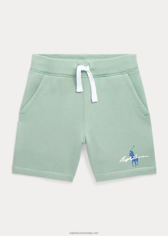 клинци Ralph Lauren велики пони лого флис кратки V2V445736 избледела мента