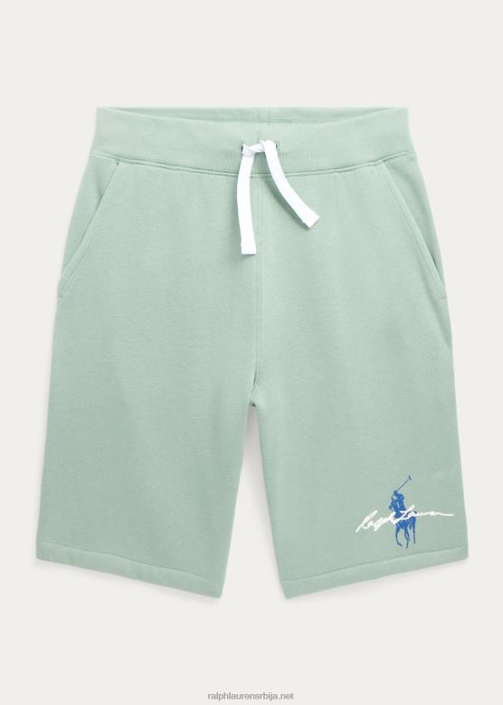 клинци Ralph Lauren велики пони лого флис кратки V2V446098 избледела мента