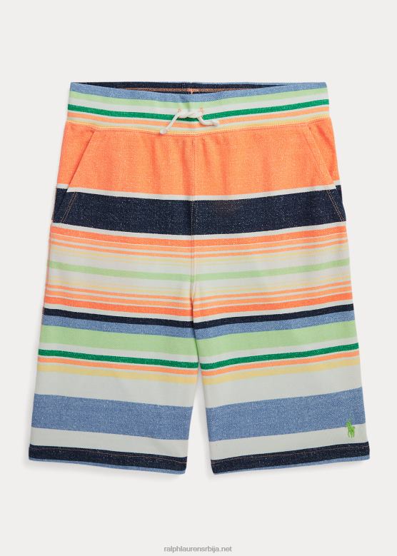 клинци Ralph Lauren пругаста памучна мрежа кратка V2V446111 рајска пруга наранџаста
