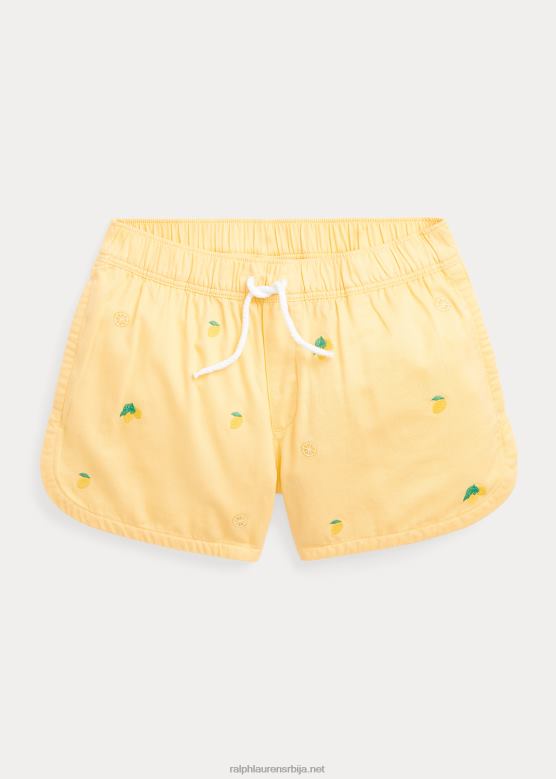 клинци Ralph Lauren лимун памучни кепер кратки V2V447087 крема од банане