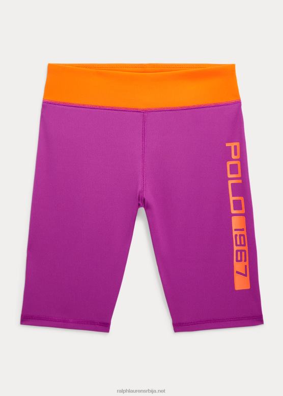 клинци Ralph Lauren лого стретцх интерлоцк бицикл кратки V2V447119 пурпурна зора