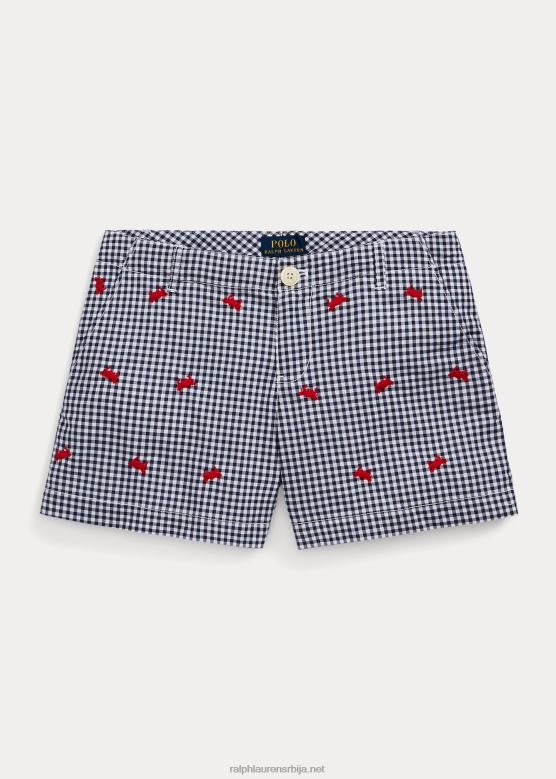 клинци Ralph Lauren краб гингхам памук поплин кратки V2V447155 префињена морнарско/бела
