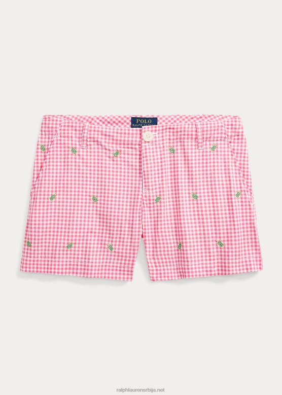 клинци Ralph Lauren корњача гингхам памук поплин кратки V2V447167 пустињска розе/бела