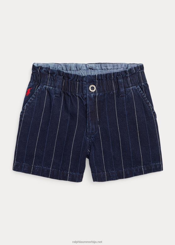 клинци Ralph Lauren пругаста памучна кепер папирна врећа кратка V2V447471 белаја прање