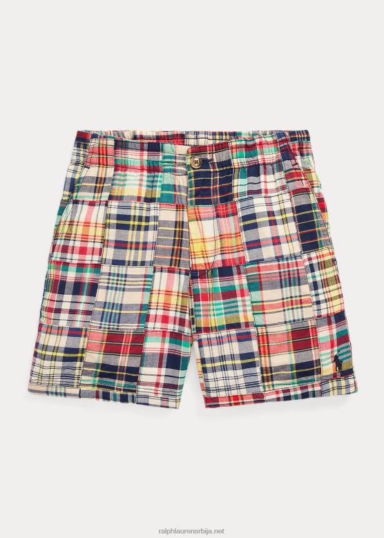 клинци Ralph Lauren поло препстер памучни мадрас кратки V2V449867 мадрас патцхворк