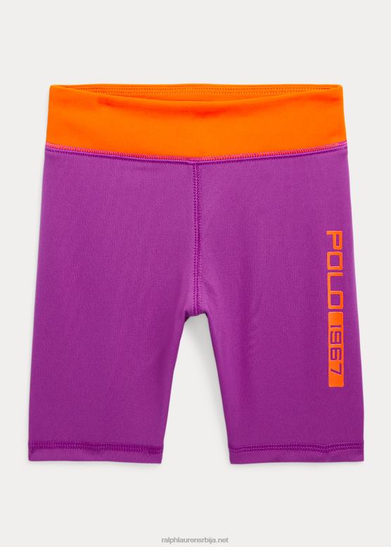 клинци Ralph Lauren лого стретцх интерлоцк бицикл кратки V2V449953 пурпурна зора
