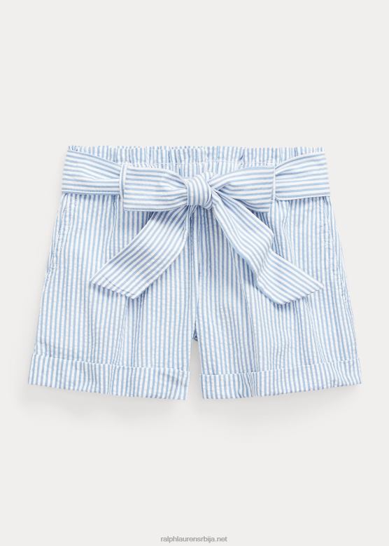 клинци Ralph Lauren памук сеерсуцкер кратак V2V449961 плаво бели