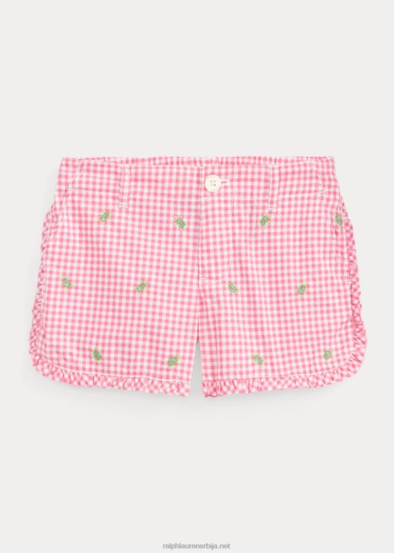 клинци Ralph Lauren корњача гингхам памук поплин кратки V2V449972 пустињска розе/бела