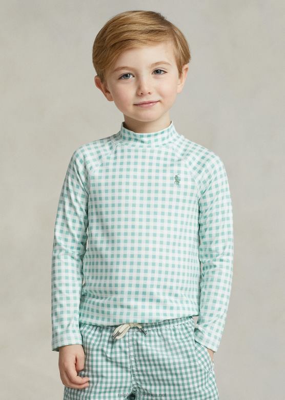 клинци Ralph Lauren гингхам осип гуард V2V445663 избледела мента гингхам