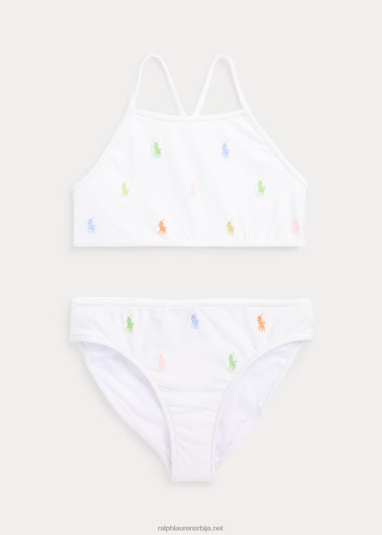 клинци Ralph Lauren поло пони дводелни купаћи костим V2V447329 бео