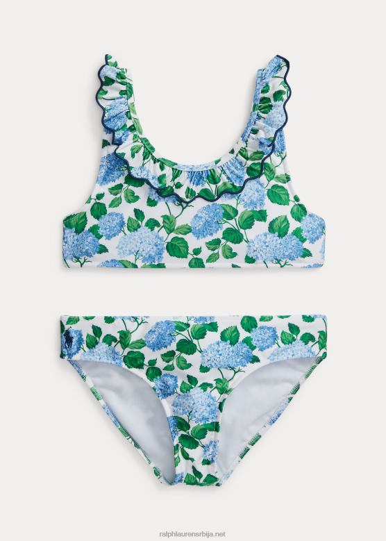 клинци Ralph Lauren дводелни купаћи костим са воланима V2V447331 ленок хортензија флорал