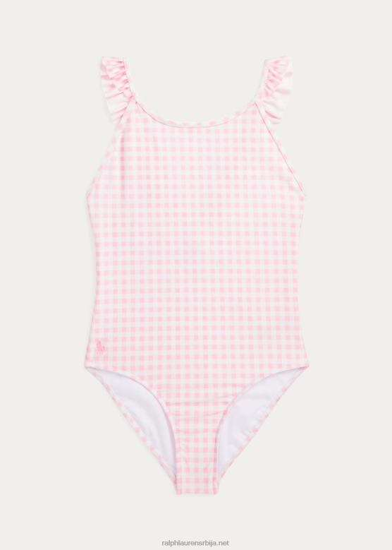 клинци Ralph Lauren једноделни купаћи костим са воланима V2V447332 кармел розе