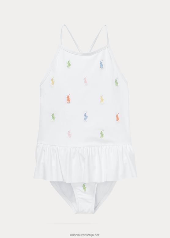 клинци Ralph Lauren једноделни купаћи костим поло пони V2V449974 бео