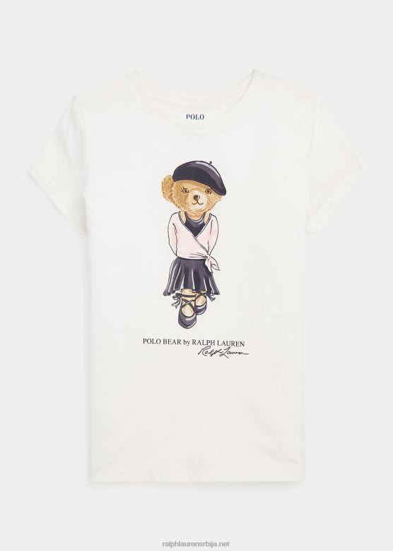 клинци Ralph Lauren мајица од памучног дреса поло медведа V2V4410000 палуба бела