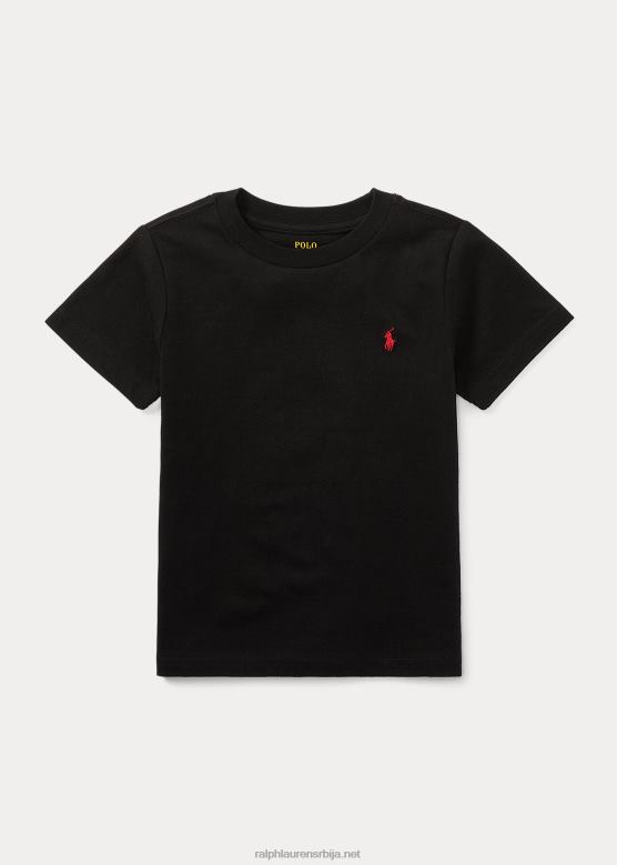 клинци Ralph Lauren мајица с округлим изрезом од памучног дреса V2V445893 рл црна