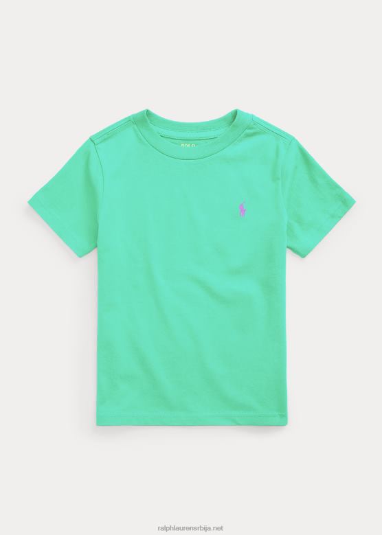 клинци Ralph Lauren мајица с округлим изрезом од памучног дреса V2V445897 залазак сунца зелен