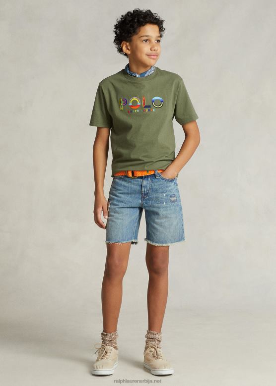 клинци Ralph Lauren мајица од памучног дреса са логотипом V2V445971 тамна жалфија