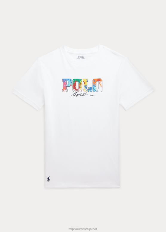 клинци Ralph Lauren мајица од памучног дреса са логотипом V2V445988 бео