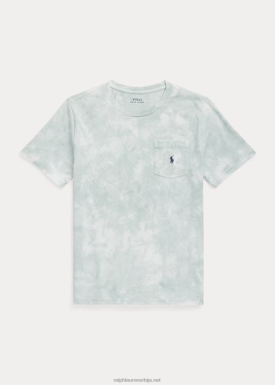 клинци Ralph Lauren мајица са џеповима од опраног памучног дреса V2V446082 избледела мента