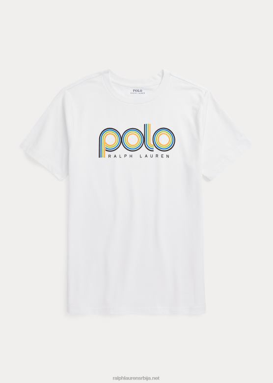 клинци Ralph Lauren мајица од памучног дреса са логотипом V2V446103 бео
