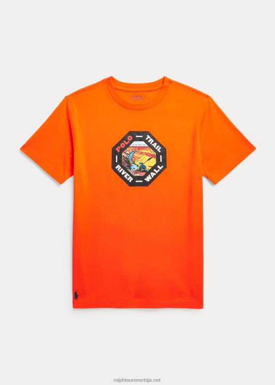 клинци Ralph Lauren мајица са графиком од памучног дреса V2V446133