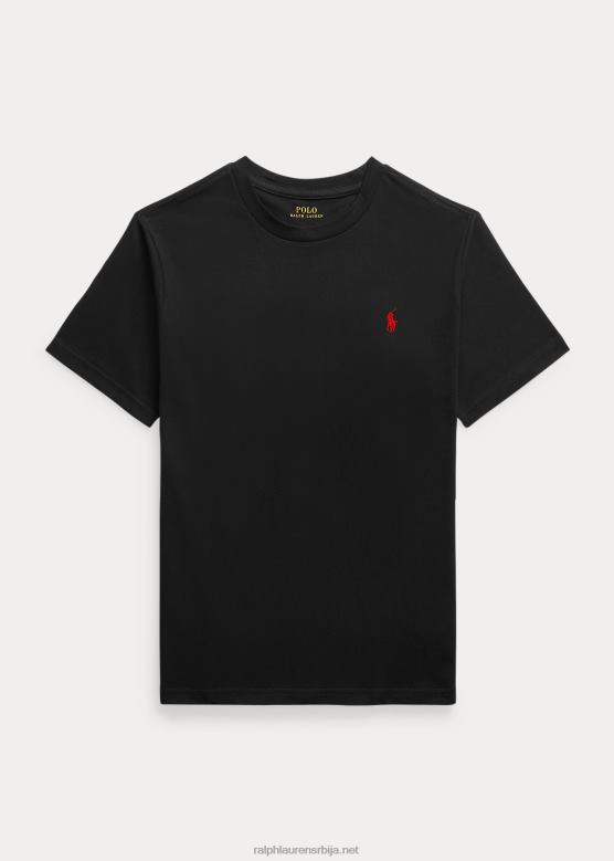 клинци Ralph Lauren мајица с округлим изрезом од памучног дреса V2V446272 рл црна