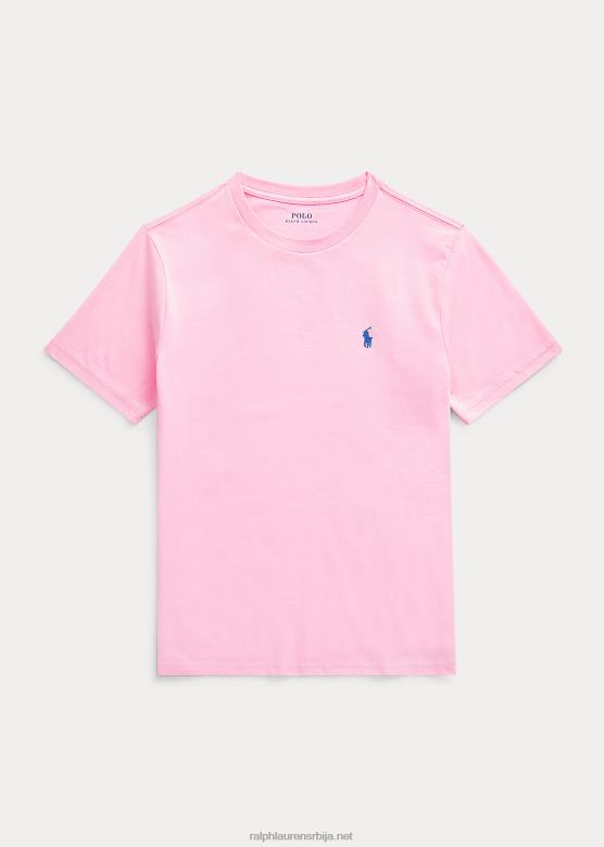 клинци Ralph Lauren мајица с округлим изрезом од памучног дреса V2V446275 кармел розе