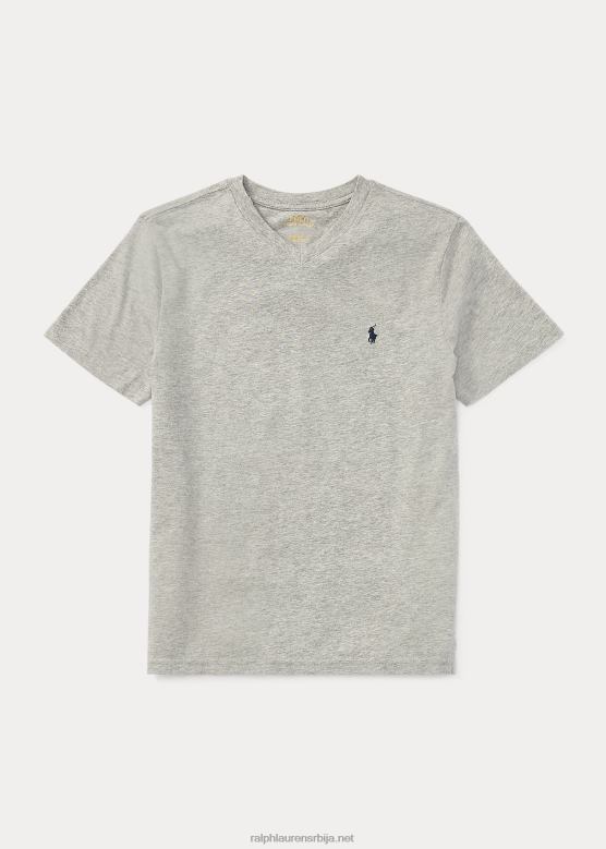 клинци Ralph Lauren Мајица од памучног дреса с в-изрезом V2V446279 и преко вријеска