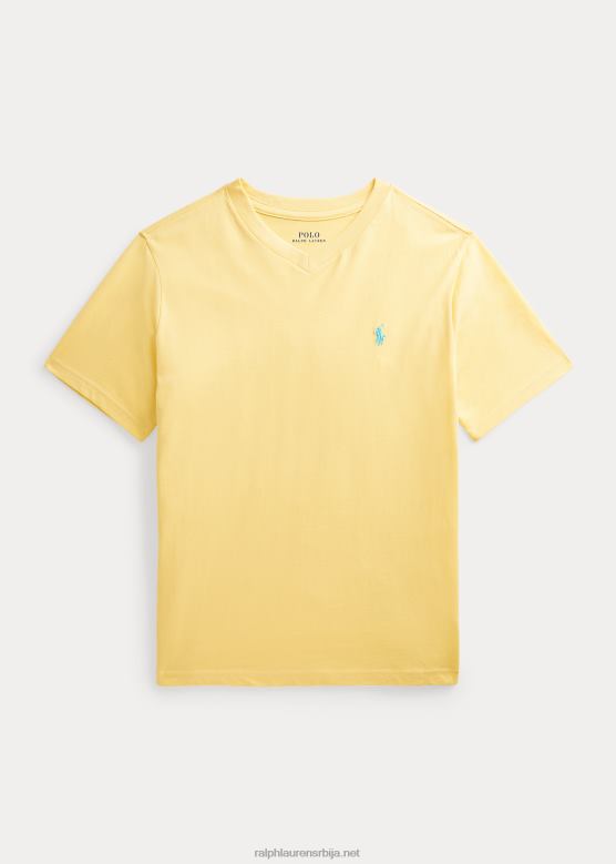 клинци Ralph Lauren Мајица од памучног дреса с в-изрезом V2V446284 кукурузно жуто