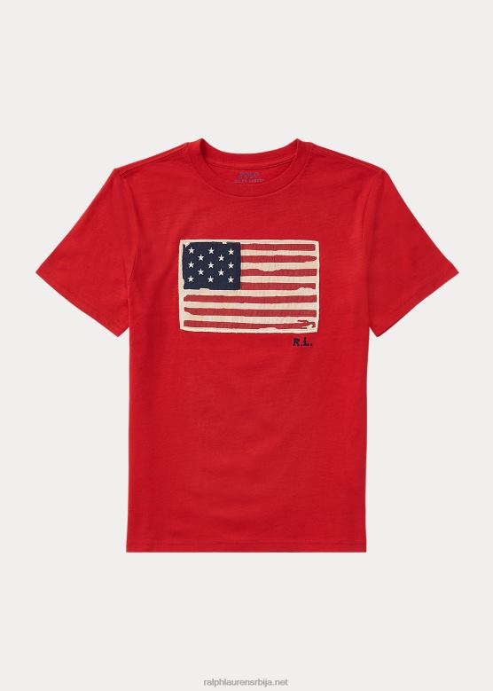 клинци Ralph Lauren флаг мајица од памучног дреса V2V446291 рл 2000 ред