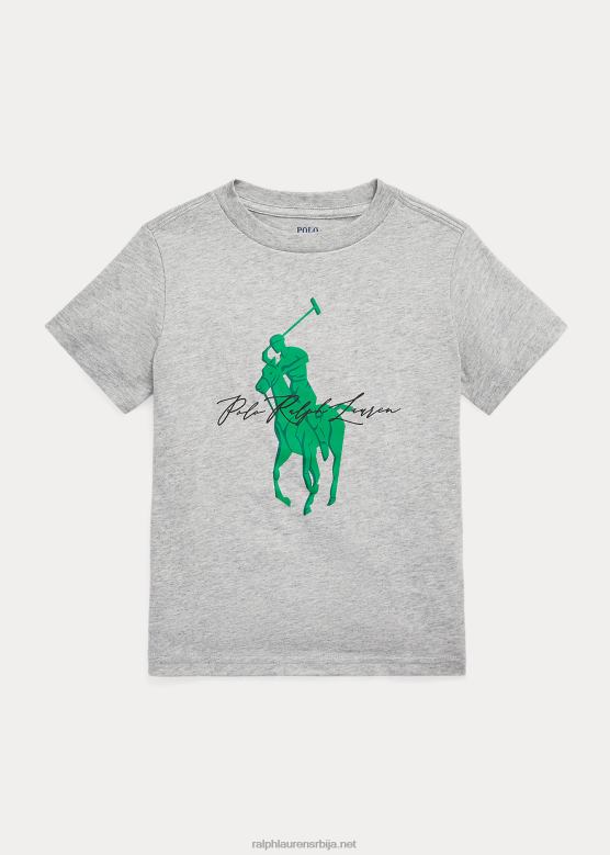 клинци Ralph Lauren Биг пони лого памучна мајица од џерсија V2V446458 и преко вријеска