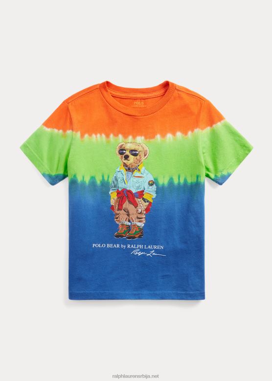 клинци Ralph Lauren мајица од памучног џерсеја поло беар тие-дие V2V446501 сафирна звезда мулти