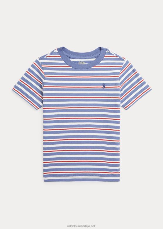 клинци Ralph Lauren пругаста мајица од памучног дреса V2V446504 капри плава мулти