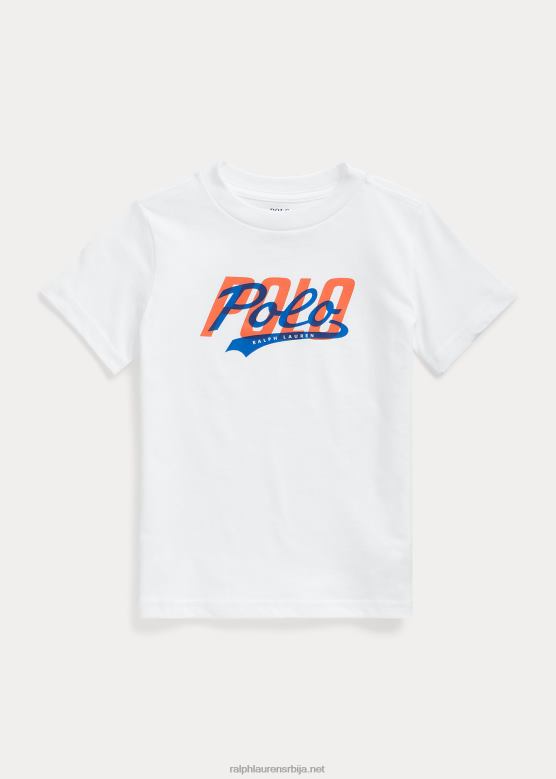 клинци Ralph Lauren мајица од памучног дреса са логотипом V2V446508 бео