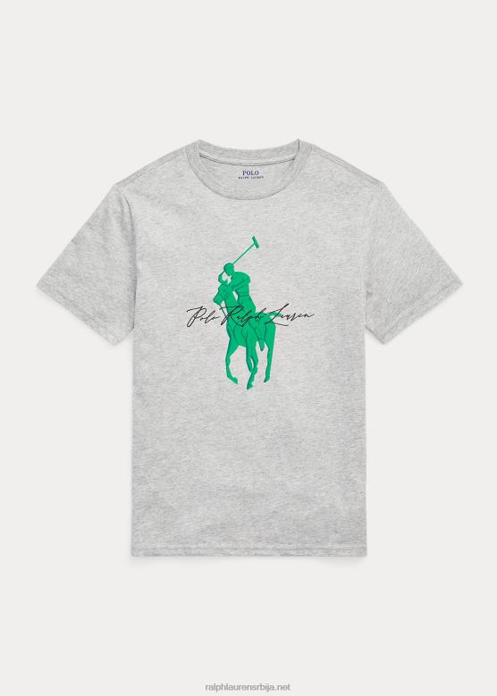 клинци Ralph Lauren Биг пони лого памучна мајица од џерсија V2V446601 и преко вријеска