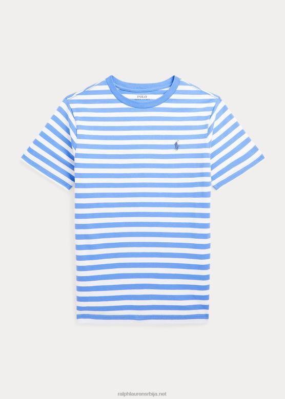 клинци Ralph Lauren пругаста мајица од памучног дреса V2V446606 лучко острво плаво/бело