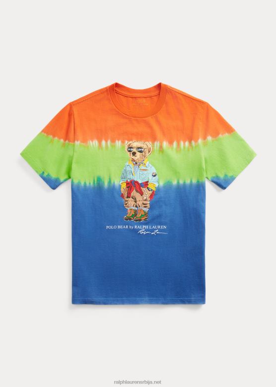 клинци Ralph Lauren мајица од памучног џерсеја поло беар тие-дие V2V446641 сафирна звезда мулти