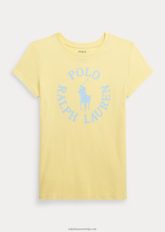 клинци Ralph Lauren Биг пони лого памучна мајица од џерсија V2V446718 вицкет иеллов