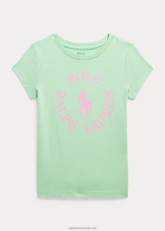 клинци Ralph Lauren Биг пони лого памучна мајица од џерсија V2V446801 атријум зелени