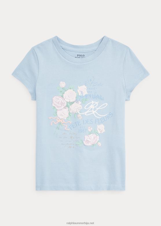 клинци Ralph Lauren мајица са графиком од памучног дреса V2V446832 имање плаво