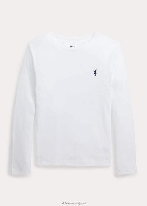 клинци Ralph Lauren мајица од памучног дреса V2V446899 бео