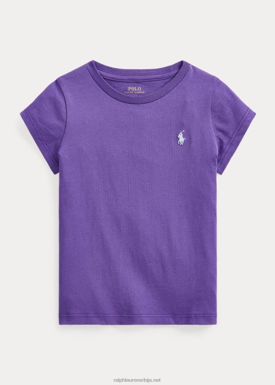 клинци Ralph Lauren мајица од памучног дреса V2V446911 кравата љубичаста