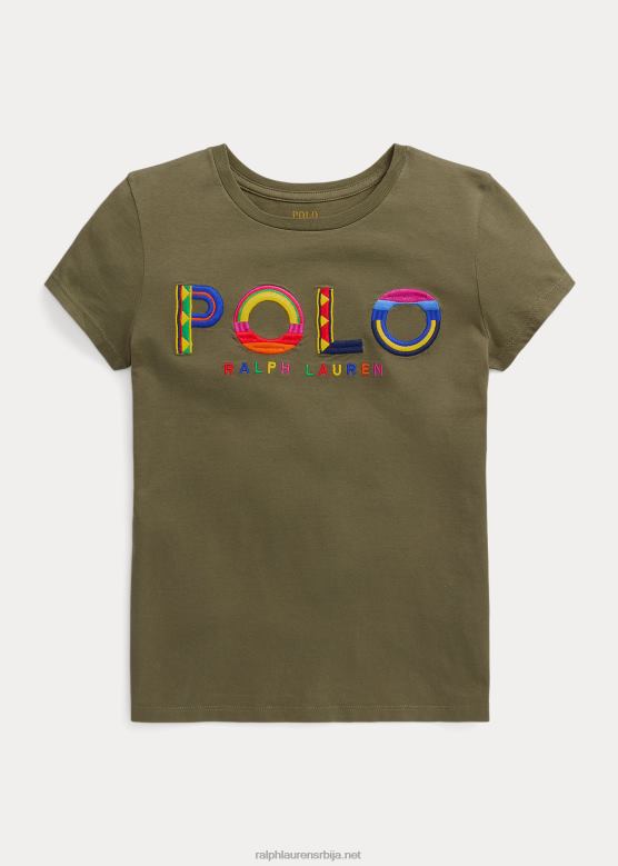 клинци Ralph Lauren мајица од памучног дреса са логотипом V2V447093 тамна жалфија