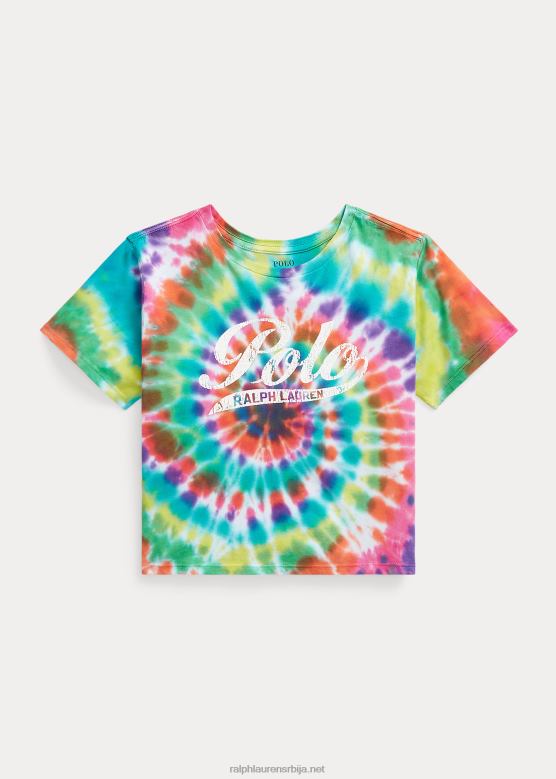 клинци Ralph Lauren Тие-дие мајица у облику кутије од памучног дреса V2V447114 боја за дугу кравату